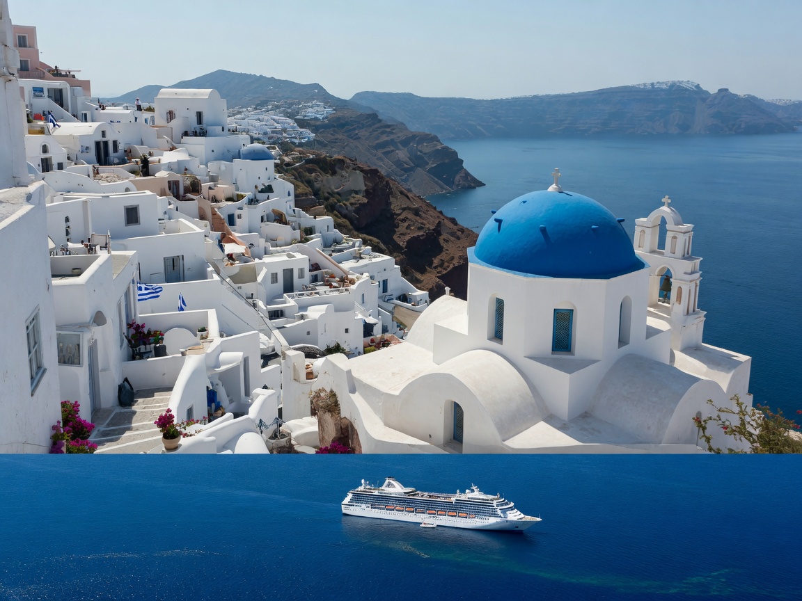Imagine · Santorini caldera & blue dome