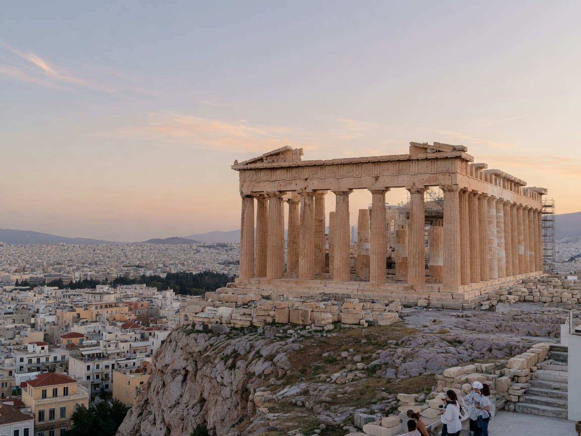 Imagine · Parthenon over Athens at dawn
